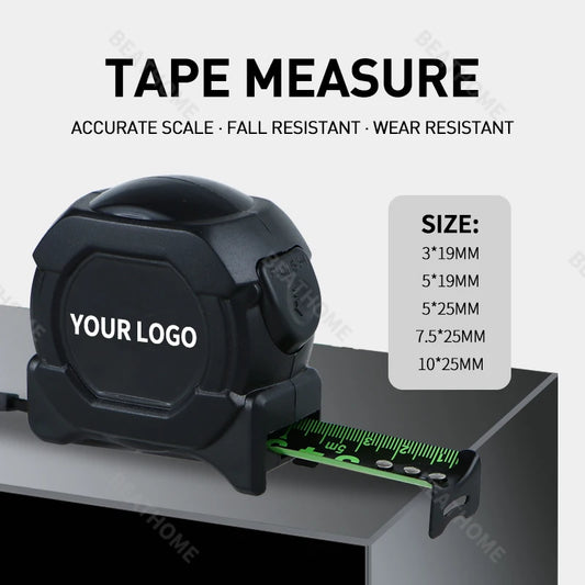 Direct Factory Supply Custom Logo Retractable 5m Metric System Magnetic Steel Tape Measure ABS Plastic Laser Tape Imperial MM