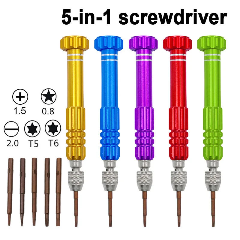 5 in 1 Mini Moilbe/cell Phone Repair Tool Precision Screwdriver Set for Phone and Watch Repairing