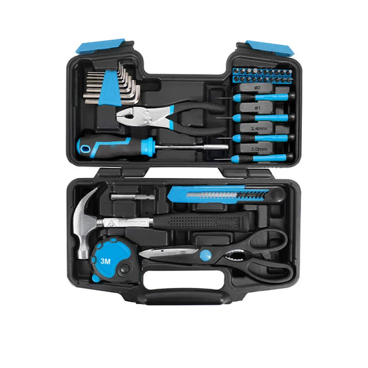 KAFUWELL H23050A Universal Manual Tool Set Iron Hand Tool Storage Box With Plastic Toolbox For Home Repair Manual Power Source