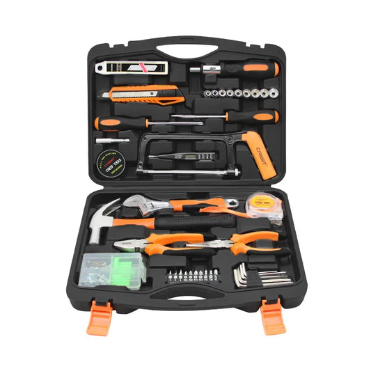 Rhett Home Hardware Complete Tool Set Manual Combination Maintenance Suit for Home Including Carbon Steel Repair Kit in Box